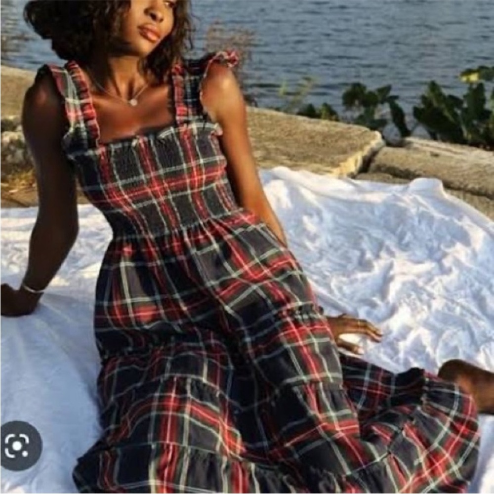 RARE FIND: Hill House Home Ellie Nap Dress in Navy Tartan Size XS